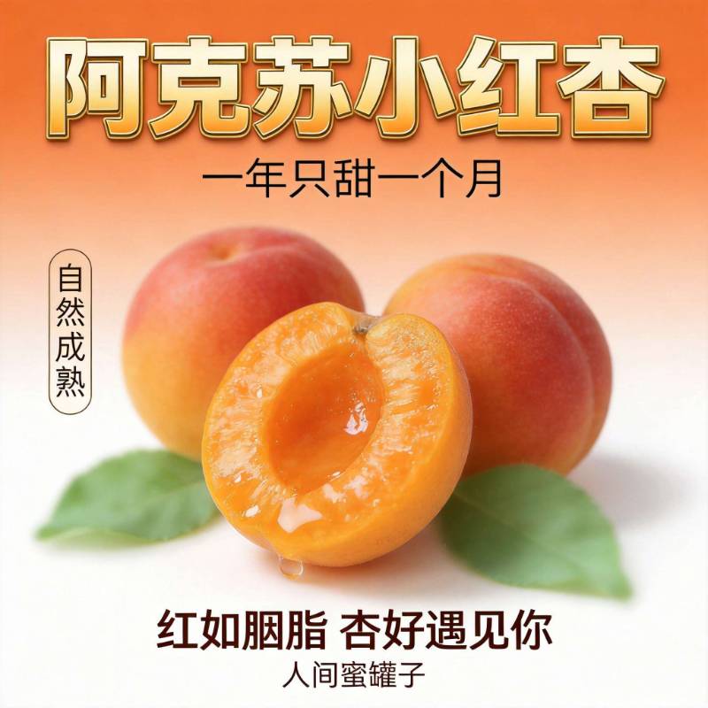 疆无季 新疆阿克苏小红杏 一杏两吃（杏肉蜜甜+杏仁香脆）当季鲜果 树上自然熟